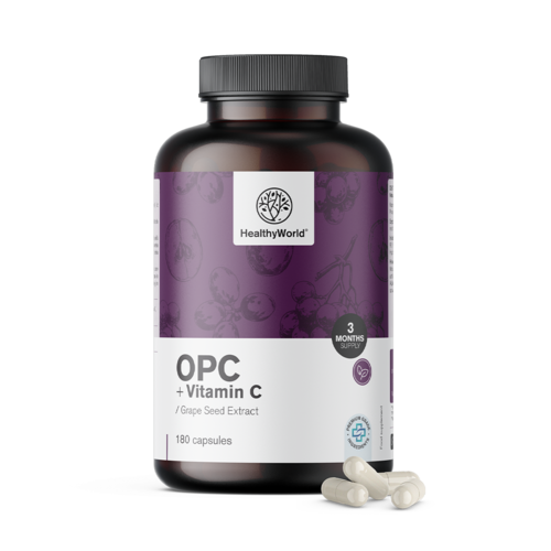 OPC + witamina C, 180 kapsułek
