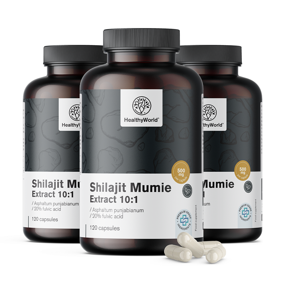 Shilajit Mumie 10:1 w kapsułkach