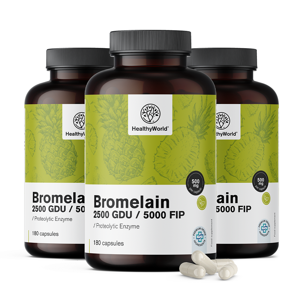 Bromelaina 500 mg w kapsułkach