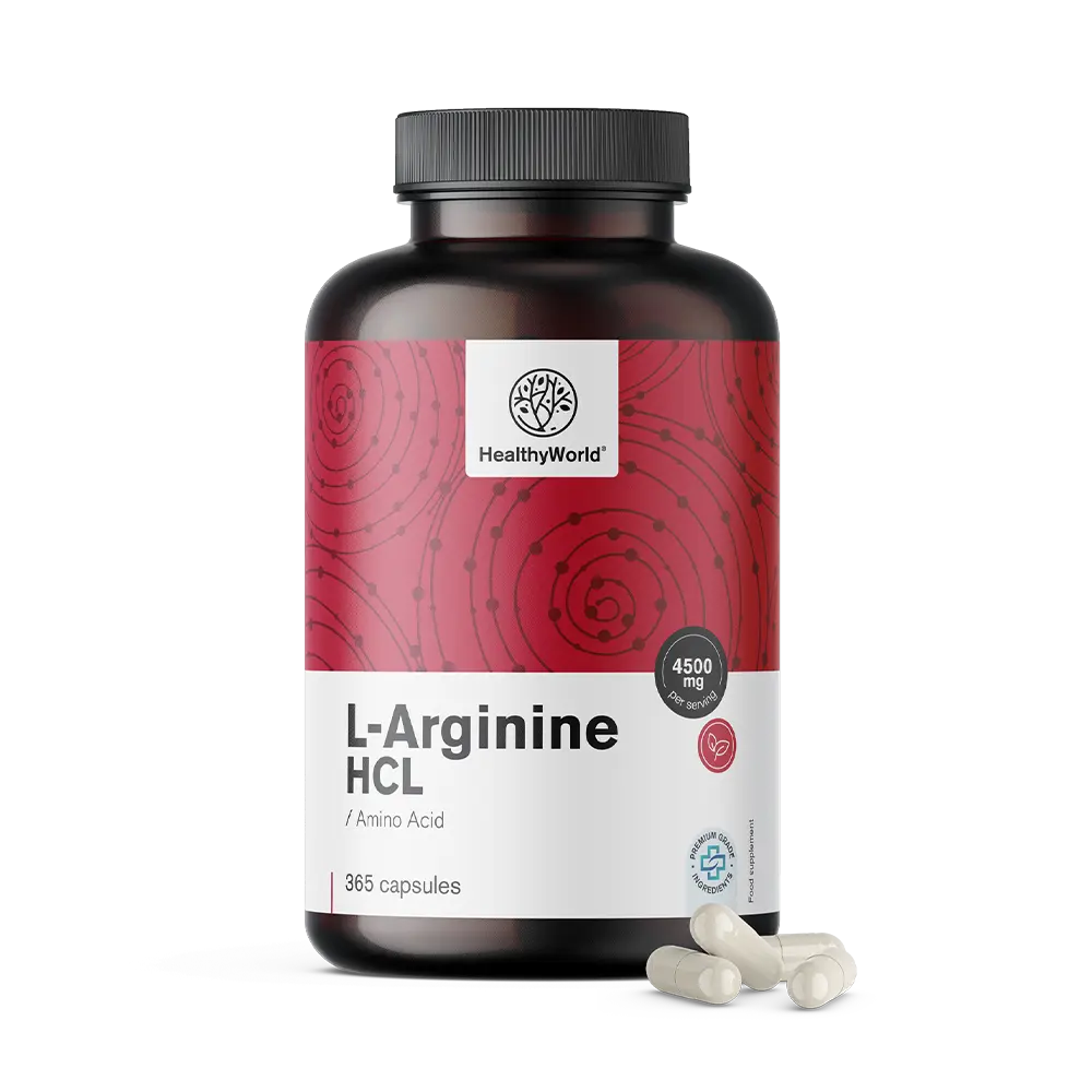 L-arginina 4500 mg w kapsułkach.