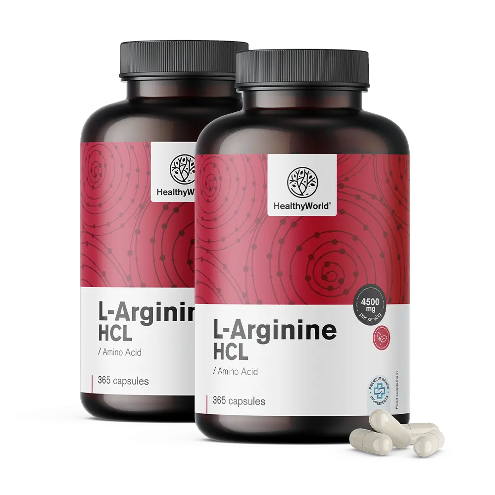L-arginina 4500 mg w kapsułkach.