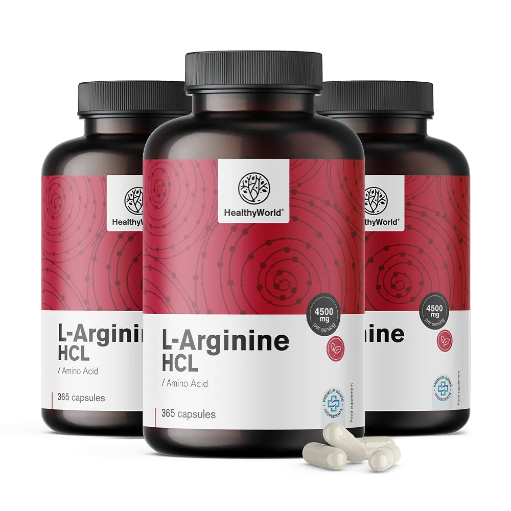L-arginina 4500 mg w kapsułkach.