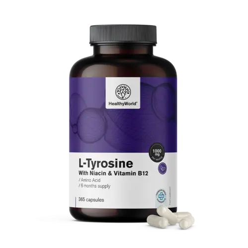 L-tyrozyna 1000 mg, 365 kapsułek