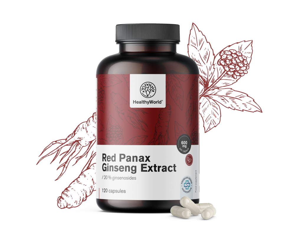 Red Panax Ginseng - ekstrakt z czerwonego żeń-szenia 600 mg