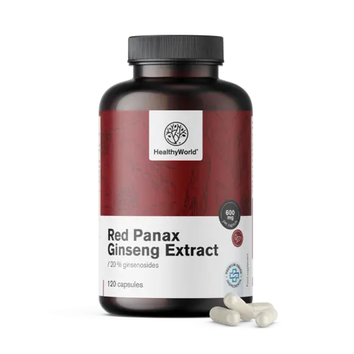Red Panax Ginseng - ekstrakt z czerwonego żeń-szenia 600 mg, 120 kapsułek