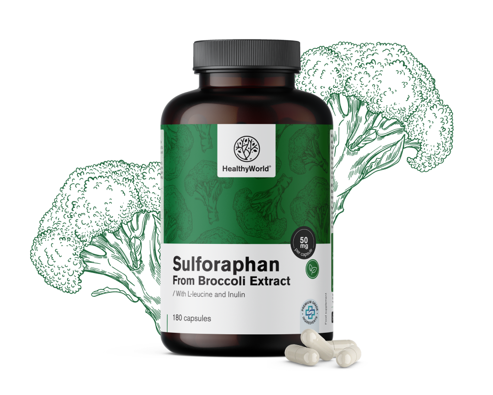 Sulforafan - z ekstraktu brokułów 50 mg