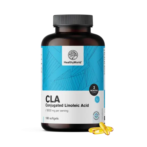 CLA 3000 mg – skoniugowany kwas linolowy, 180 kapsułek miękkich
