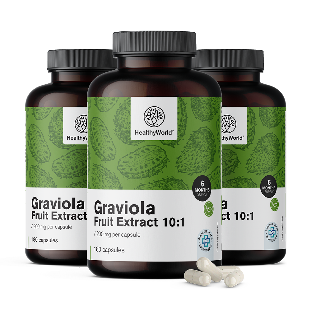 Graviola 200 mg - ekstrakt 10:1Graviola 200 mg - ekstrakt 10:1