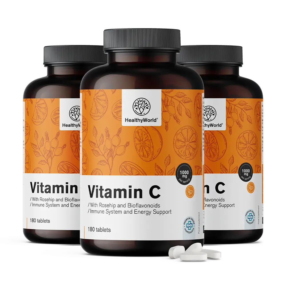 Witamina C 1000 mg - z dziką różą i bioflawonoidami.