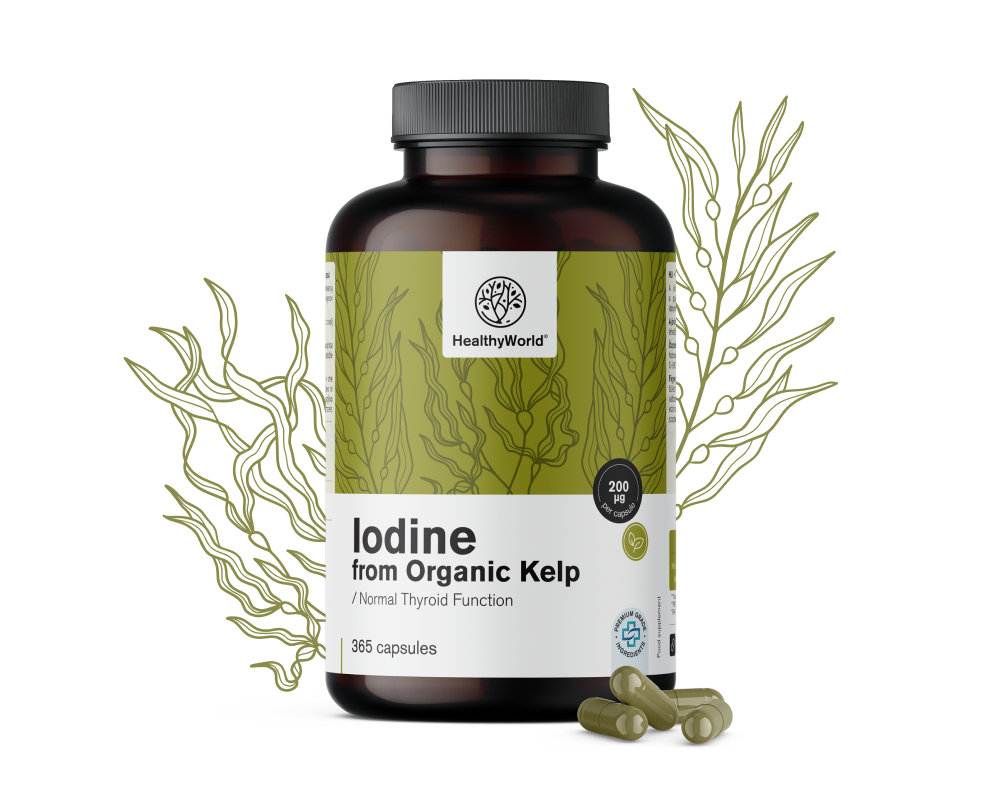 Naturalny jod 200 µg - z BIO algi kelp