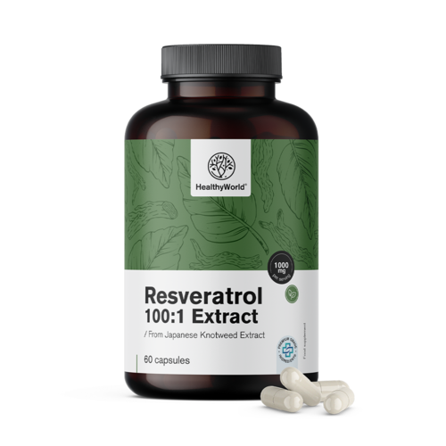 Resweratrol 1000 mg - wyciąg 100:1, 60 kapsułek