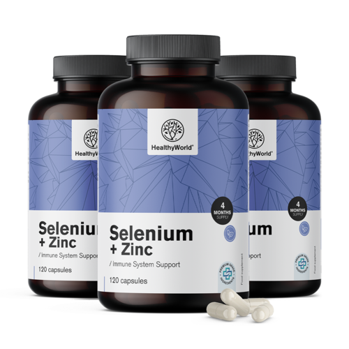 3x Selen + cynk, razem 360 kapsułek