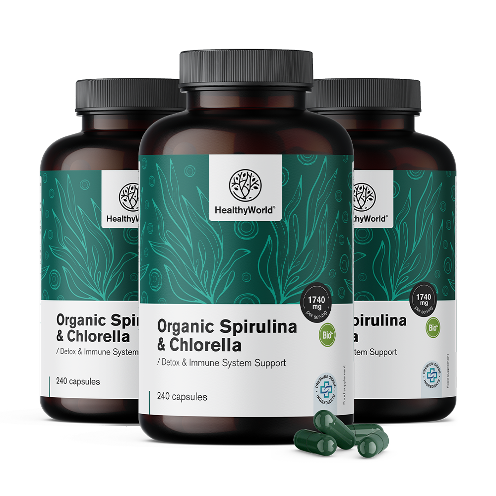 Spirulina i chlorella.