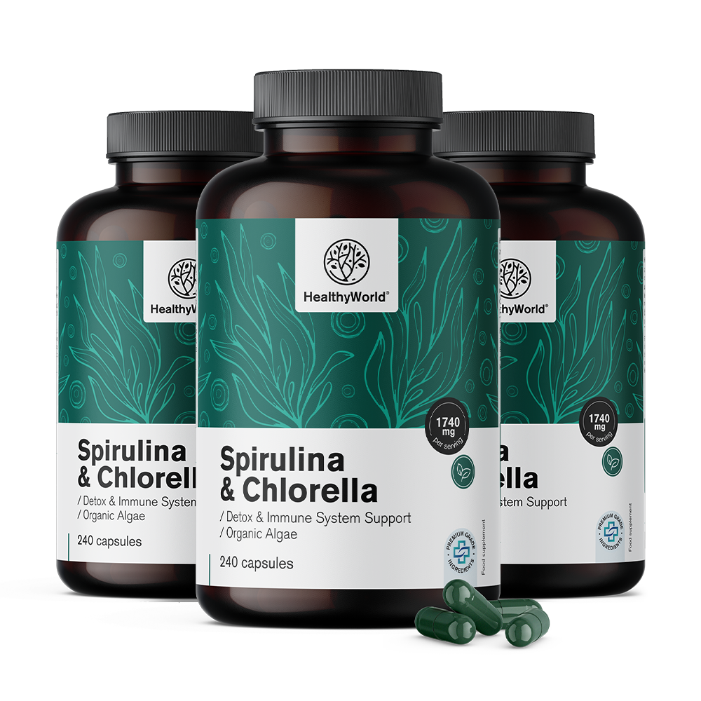 Spirulina i chlorella.