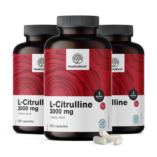 3x L-cytrulina 3000 mg, razem 720 kapsułek
