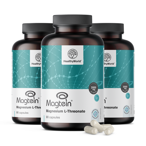 3x L-treonian magnezu Magtein® 2000 mg, razem 270 kapsułek