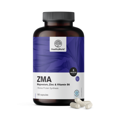 ZMA – Magnez, Cynk i B6, 180 kapsułek