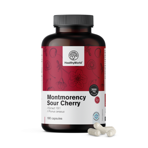Wiśnia Montmorency 3000 mg, 180 kapsułek