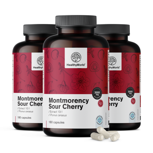 3x Wiśnia Montmorency 3000 mg, razem 540 kapsułek