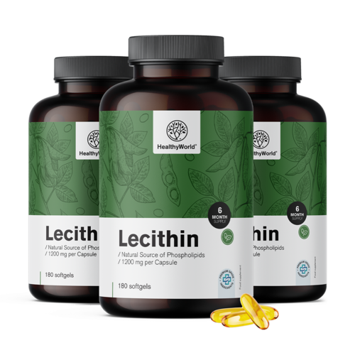 3x Lecytyna 1200 mg, razem 540 miękkich kapsułek