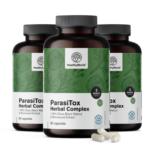 3x ParasiTox – kompleks ziołowy, razem 270 kapsułek